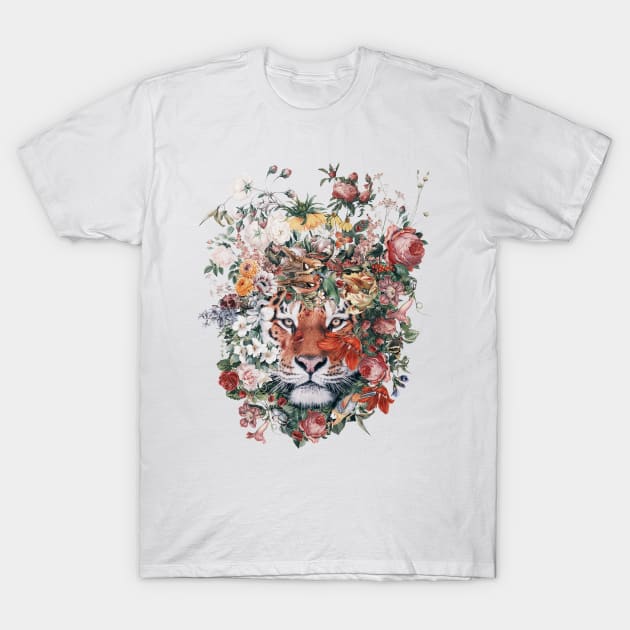 Flower Tiger T-Shirt by rizapeker